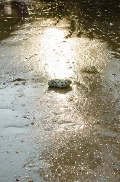 Rock Sand Plajı Doğal Arkaplan Kullanıldı — Stok fotoğraf