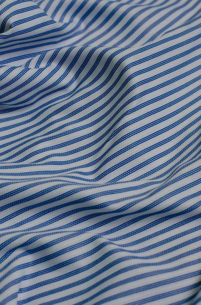 Kék Csíkos Szövet Textúrája — Stock Fotó