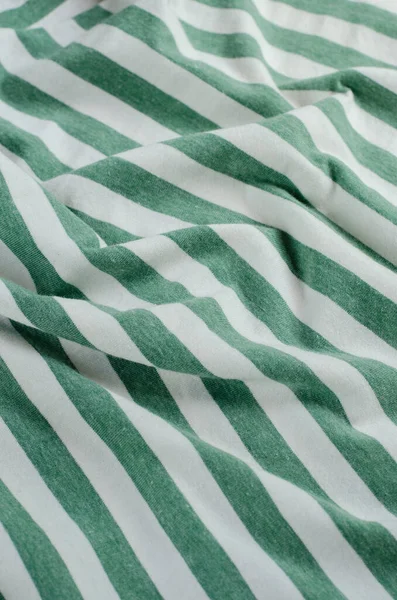 Textura Tecido Listrado Verde — Fotografia de Stock