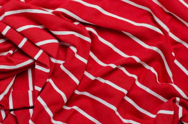 Textura Tecido Listrado Vermelho Branco — Fotografia de Stock