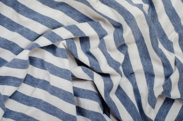 Textura Tecido Listrado Azul Branco — Fotografia de Stock