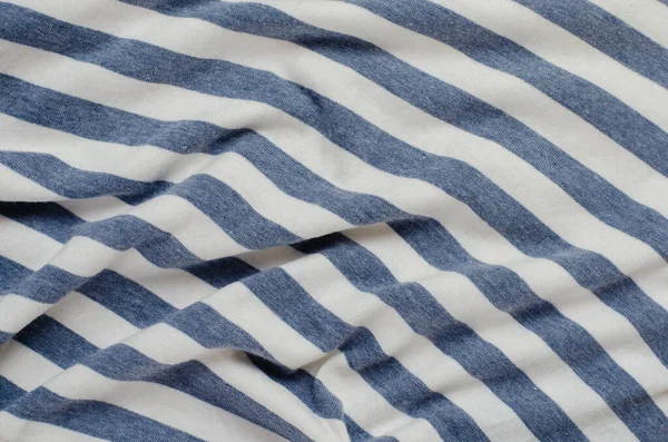 Текстура Синьо Білої Смугастої Тканини — стокове фото