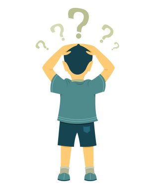 Çocuk Arkaya Dönüp Kafasını Karıştırıyor ve Ellerini Başının üstüne koyuyor.