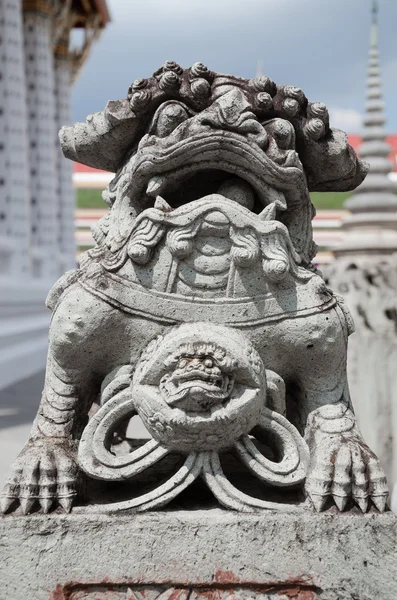 Chinese Lion Stone Statue. — Stock Photo, Image