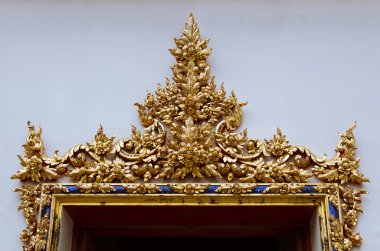 Wat Pho manastır süs kapı süslemek.