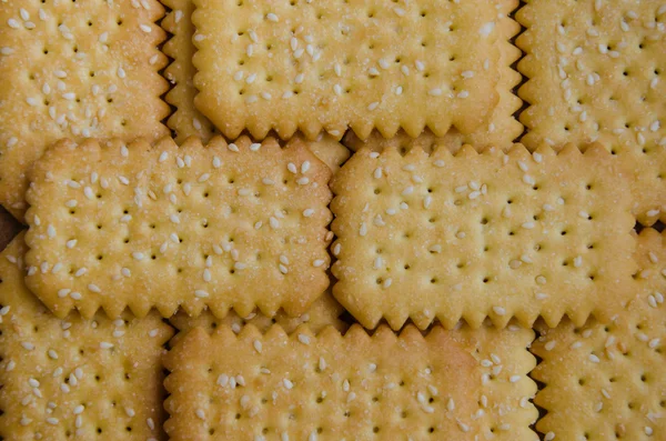 Butterkeks mit Sesam. — Stockfoto