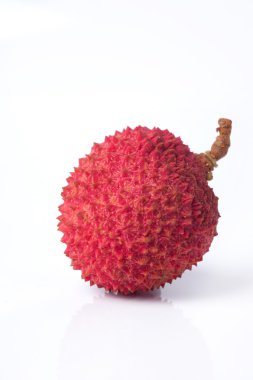 lychee beyaz arka plan üzerinde kapatın