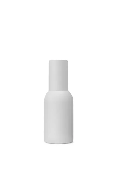 Biała Plastikowa Butelka Leków Kosmetyków Kremu Żelu Pielęgnacji Skóry Mydła — Zdjęcie stockowe
