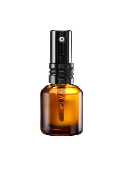 Medycyna Kosmetyka Perfumy Spray Brązowe Szklane Butelki Izolowane Białym Tle — Zdjęcie stockowe
