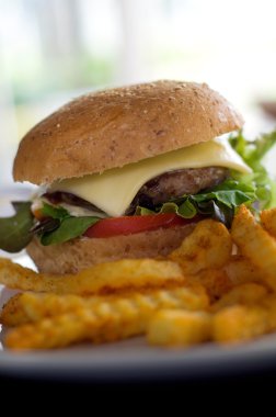 Burger ve patates kızartması