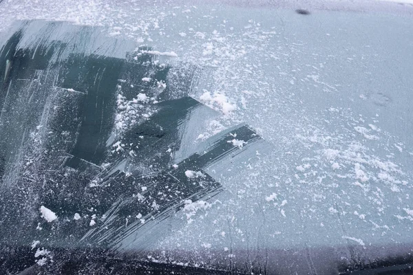 Caddedeki Buzsuz Araba Penceresi — Stok fotoğraf