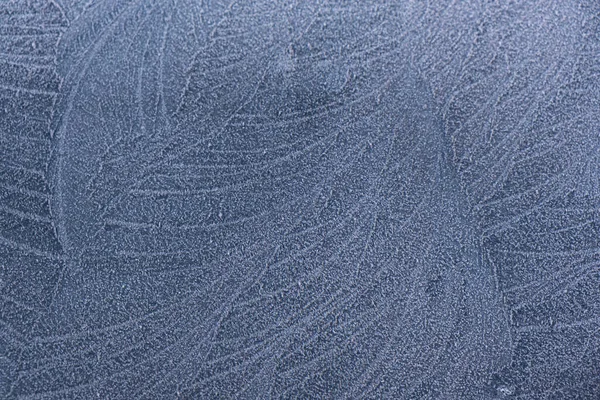 Frost Fror Das Fenster Ein Und Malte Muster Darauf Außen — Stockfoto