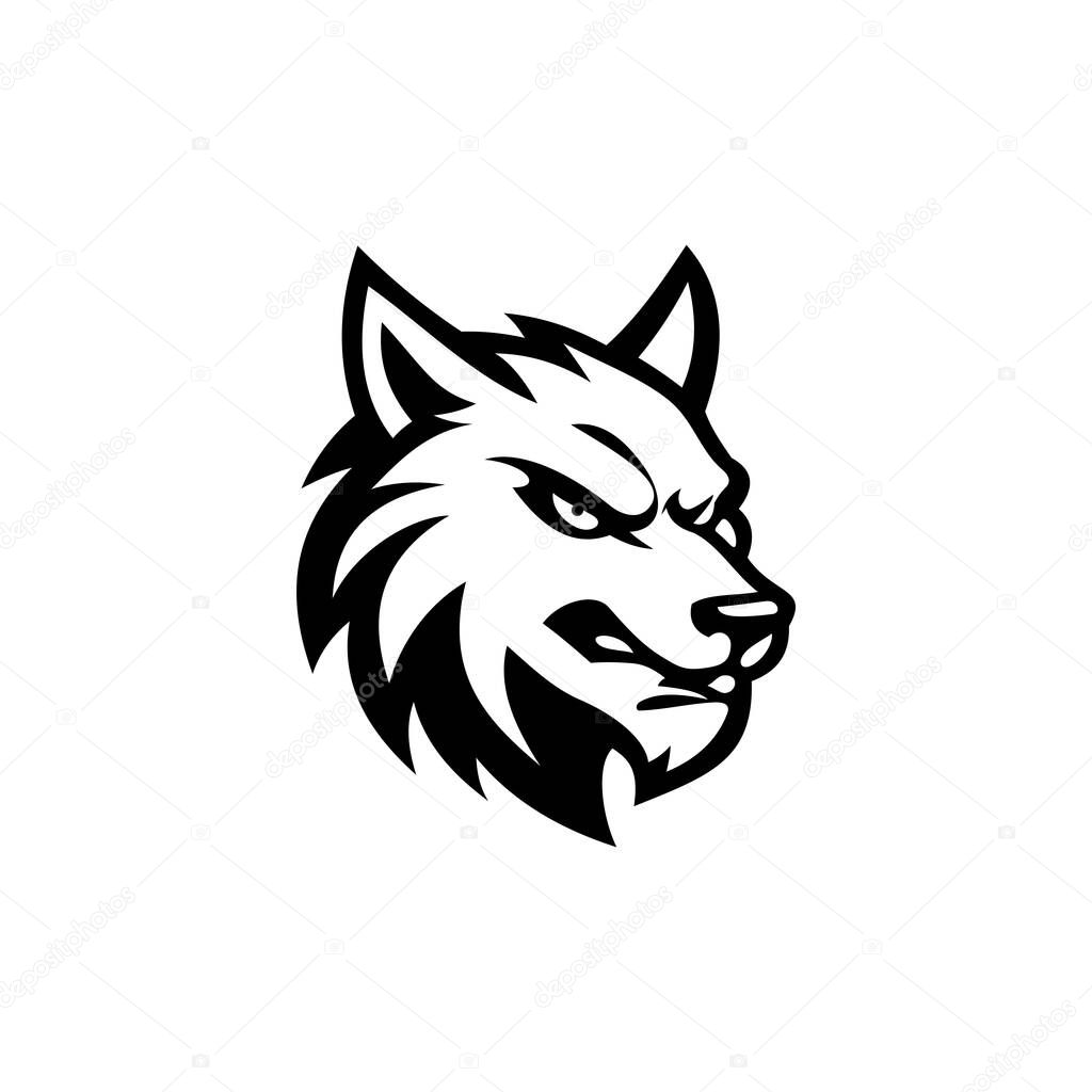 Wolf e sport logo vector illustration design templates simple and modern concept, isolated on white background