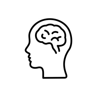 Beyin Farkındalığı simgesi vektör tasarım şablonları basit ve modern konsept, beyaz arkaplan üzerinde izole