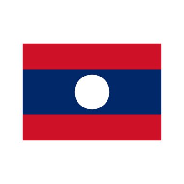Laos Flag simge vektör tasarım şablonları basit ve modern konsept