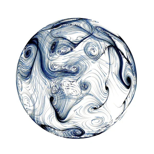 Абстрактный фон плазменной сферы, изолированный на белом — стоковое фото