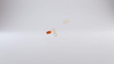 Ağır çekimde düşen renkli şeker tam Hd ayak