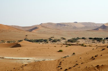Kumlu çölde kuru Namibya