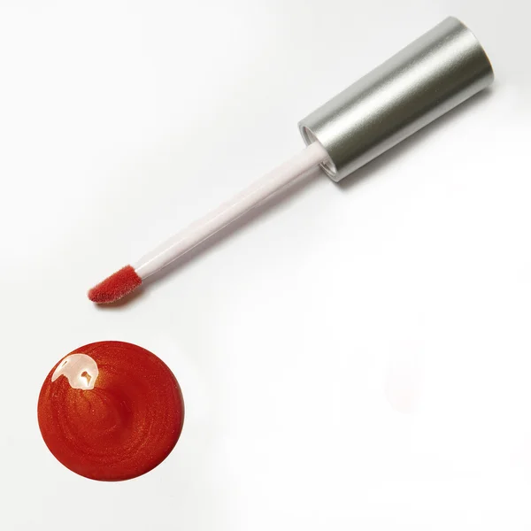 Röd orange lip gloss paketet — Stockfoto