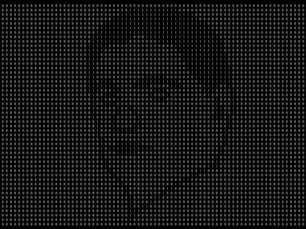 Mannens ansikte från en binär kod — Stock vektor