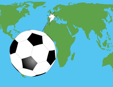 harita üzerinde topu