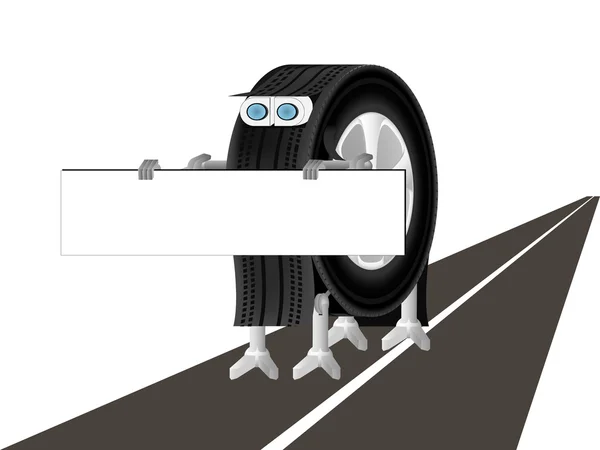 Робот на дороге — стоковый вектор