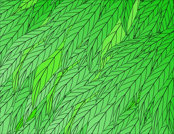背景の緑葉 — ストックベクタ