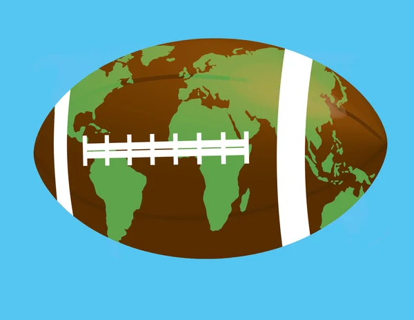 Fußball als Globus — Stockvektor