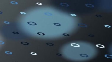 Yumuşak geometrik şekiller ve bulanık ışıklarla sakin bir ortam yaratıyor