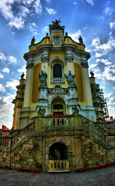 Cidade de Lviv na Ucrânia — Fotografia de Stock