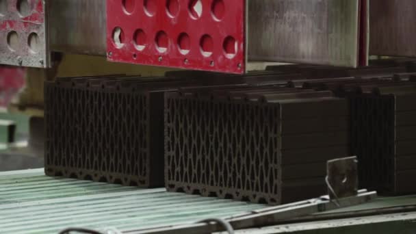 Surowe cegły w fabryce — Wideo stockowe