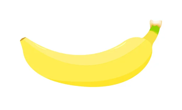 Frutto Banana Sfondo Bianco Sapore Dolce Nutrienti Vitamine Che Forniscono — Vettoriale Stock