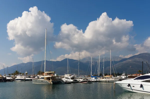 Vista de Porto Montenegro. Tivat city, Montenegro — Foto de Stock