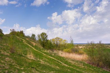 Hill yolu. Orta Rusya, Ryazan bölgesi