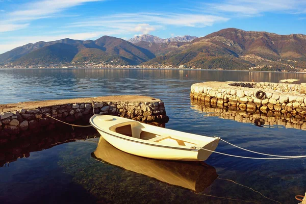 Beautiful Winter Mediterranean Landscape Montenegro Adriatic Sea View Kotor Bay — Stock Photo, Image