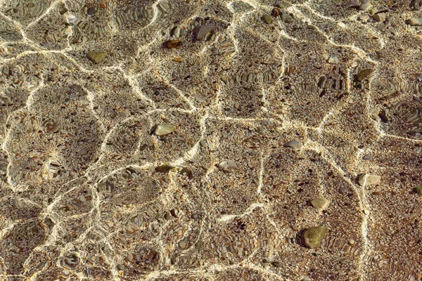 Abstract Natural Texture Shallow Water Stone Beach — Stock Photo, Image