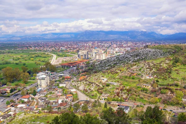 Albánie Krásný Výhled Město Shkoder Zdi Hradu Rozafa — Stock fotografie