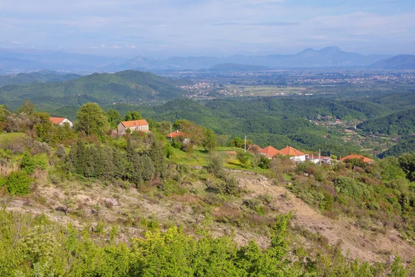 봄날에 아름다운 파노라마 Montenegro Ulcinj Municipality Rastis Rashtish — 스톡 사진