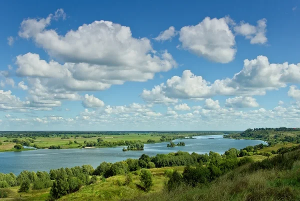 Widok na rzekę Oka. Centralnej Rosji — Zdjęcie stockowe