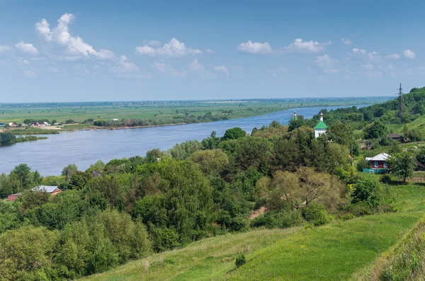 Река Ока возле села Старая Рязань. Центральная Россия — стоковое фото