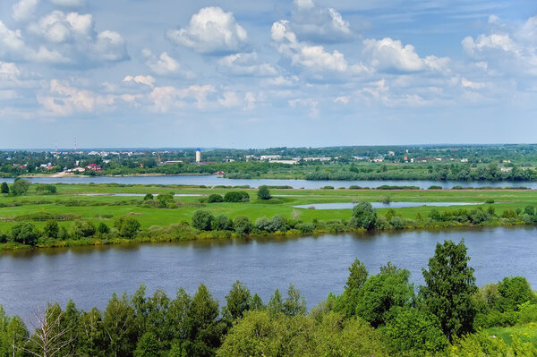 View of Oka river near Spassk-Ryazansky town.  Russia