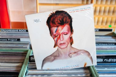 Aladdin Sane, İngiliz şarkıcı David Bowie 'nin 1973 yılında piyasaya sürdüğü altıncı albümüdür. Udine, İtalya. 26 Ekim 2025