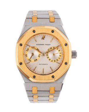 Audemars Piguet Kraliyet Meşe Günü tarihli otomatik çelik ve 18kt altın saat, 1980 yılında, 25572SA referans. Milan mı? İtalya, 18 Nisan 2025