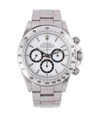 Rolex Daytona otomatik kurmalı kronograf, referans 16520, beyaz kadranlı çelik kasa, yüzen. Milan mı? İtalya 1 Eylül 2025