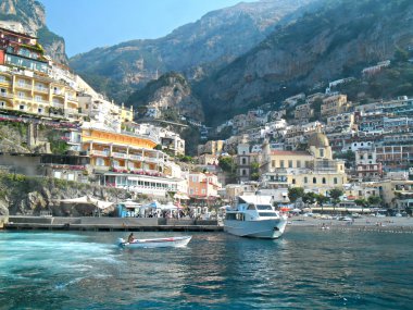İtalya, amalfi coast. Costiera Amalfitana. Tekne Turu