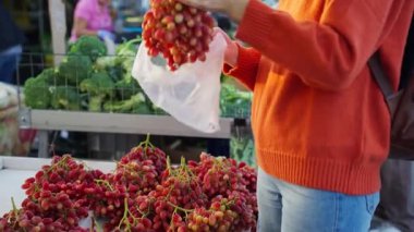 Pazarda taze organik sebzeler