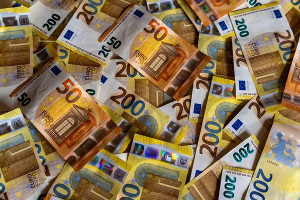 Euro Geld Scheine Bargeld 200 Euro Scheine — Stock Photo, Image