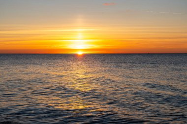 Sunset on the beach in Prerow on the Baltic Sea