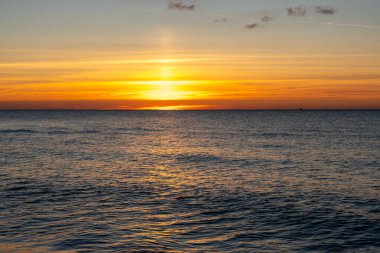 Sunset on the beach in Prerow on the Baltic Sea