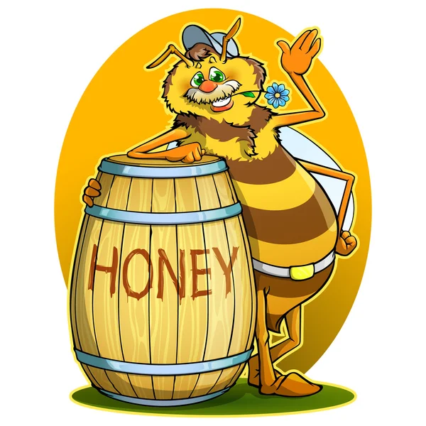 Good hardworking bee — Stock Vector